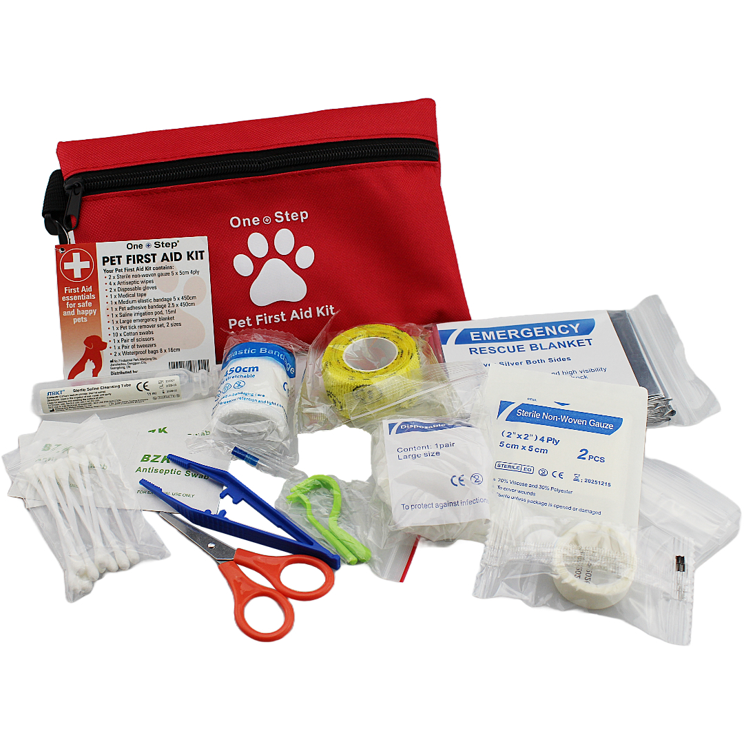 One Step Pet Travel First Aid Kit For Dogs, Cats and All Other Pets