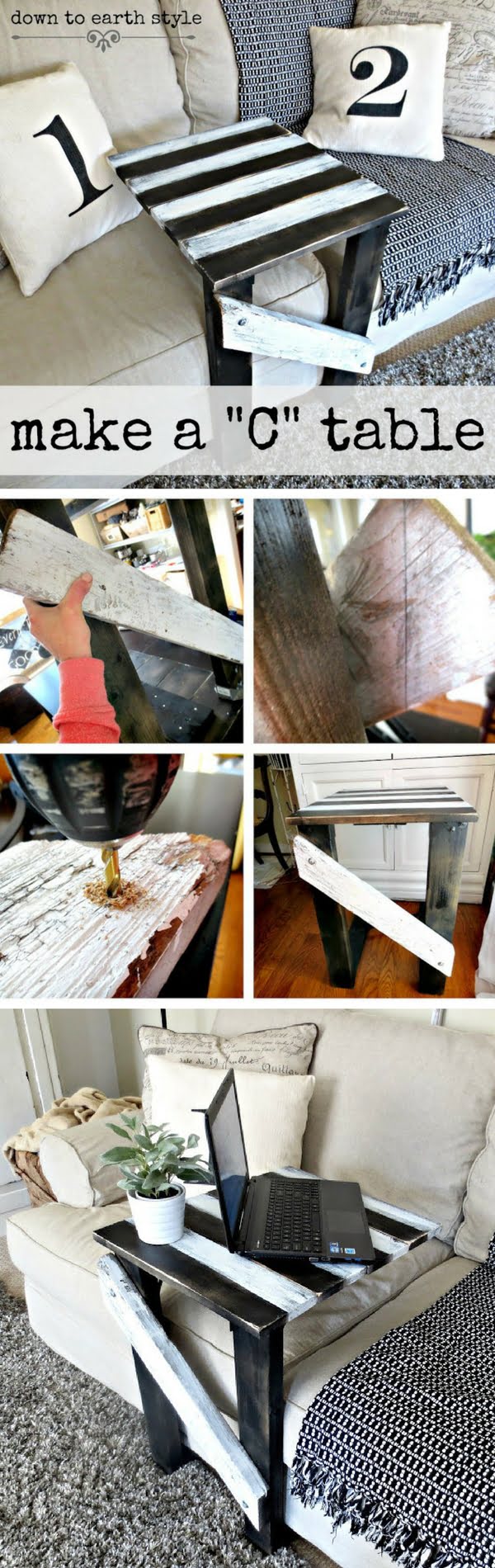 18 Easy DIY Sofa Side Tables You Can Build on a Budget
