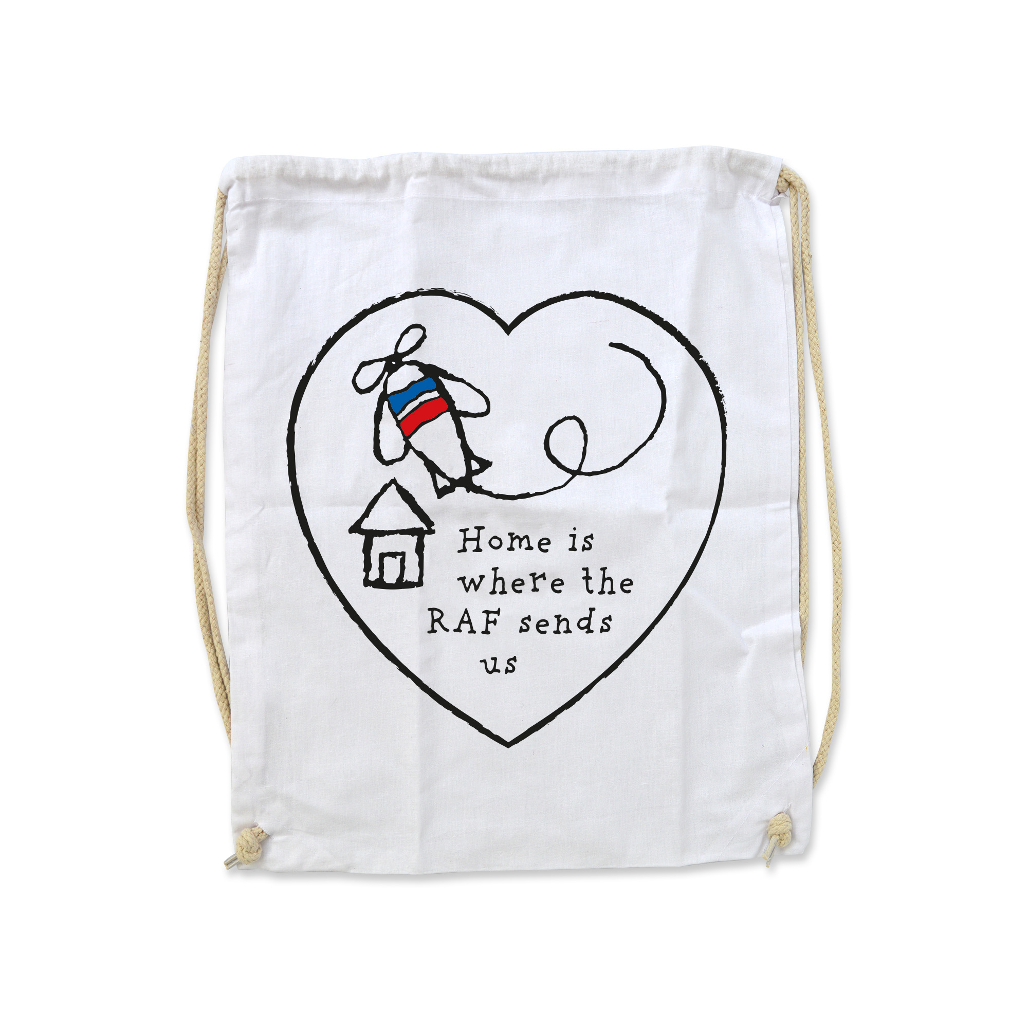 Home Is Where The RAF Sends Us Cotton Duffel Bag Home Is Where