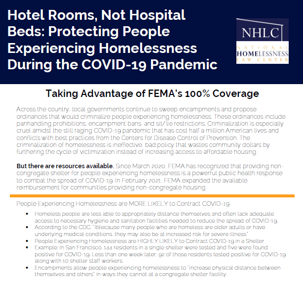 Hotel Rooms, Not Hospital Beds Protecting People Experiencing