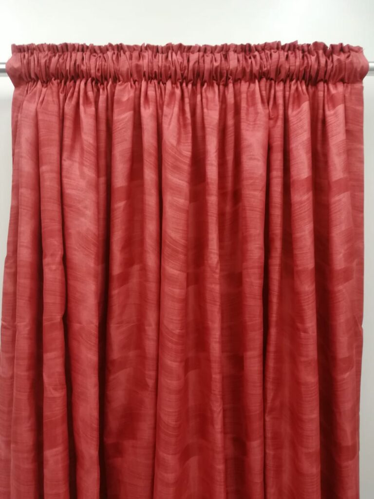 Wave Textured Taped Lined Curtain Home Linen