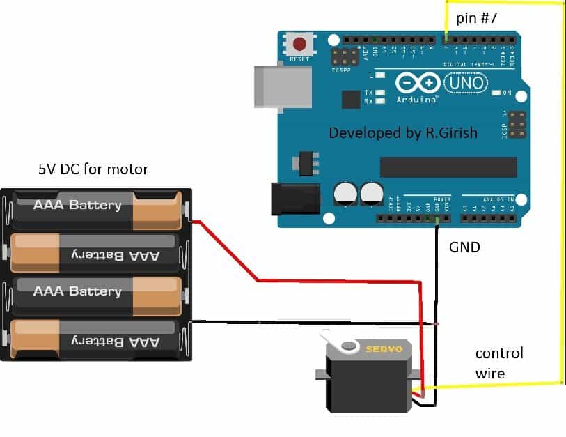 How to Interface Servo motors with Arduino Homemade