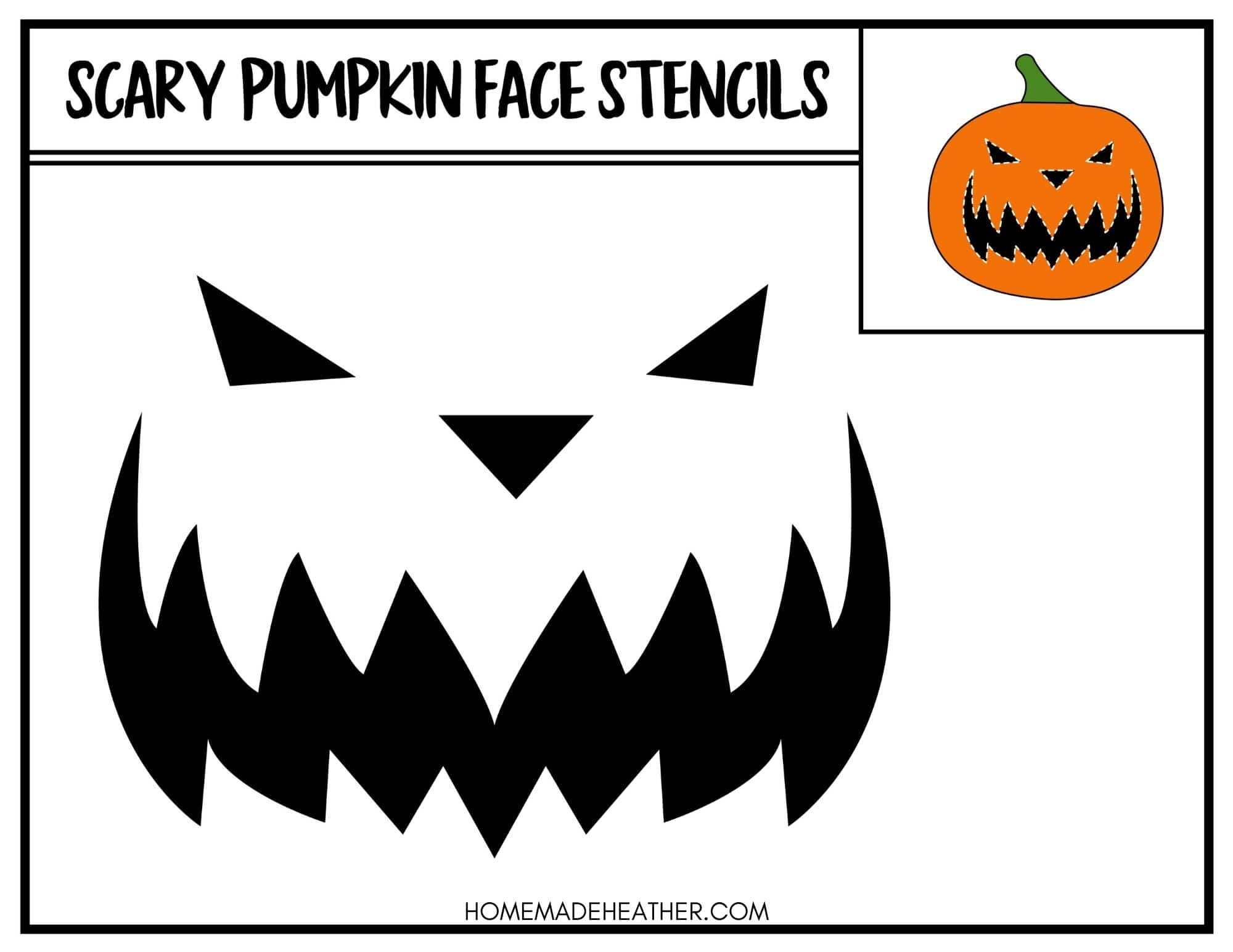 Free Printable Pumpkin Face Stencils » Homemade Heather