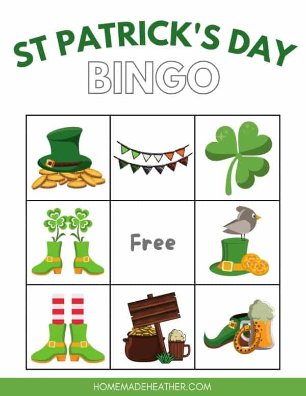 Free St Patricks Day Bingo Printables » Homemade Heather