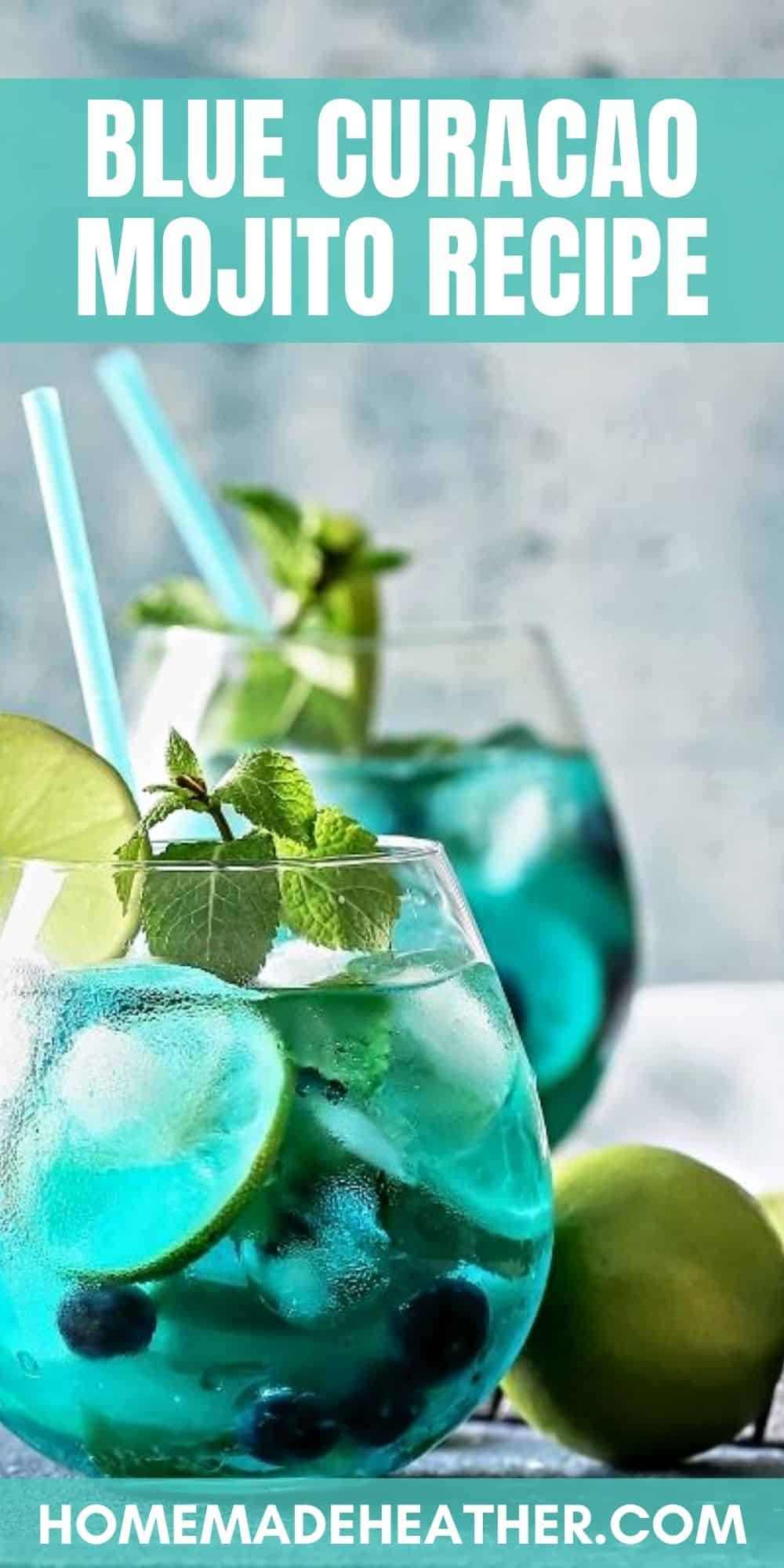 Blue Curacao Mojito Recipe » Homemade Heather