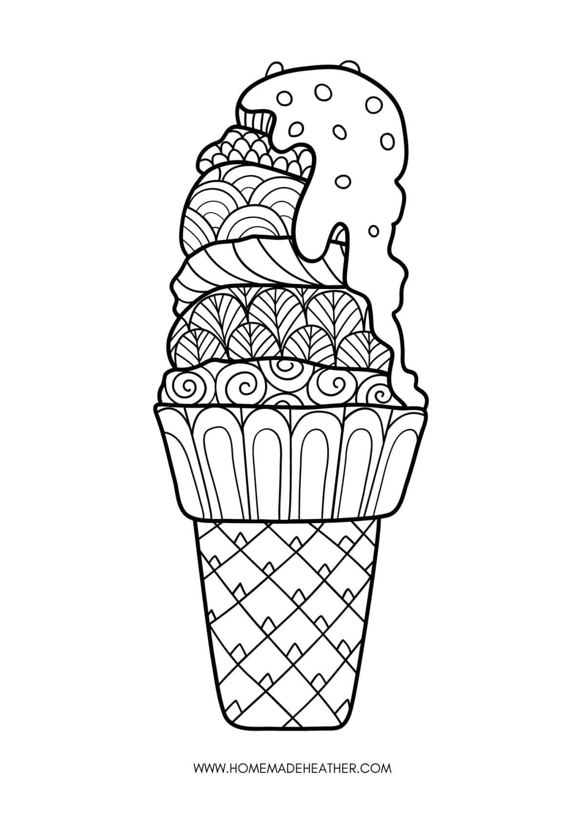 Ice Cream Coloring Pages » Homemade Heather