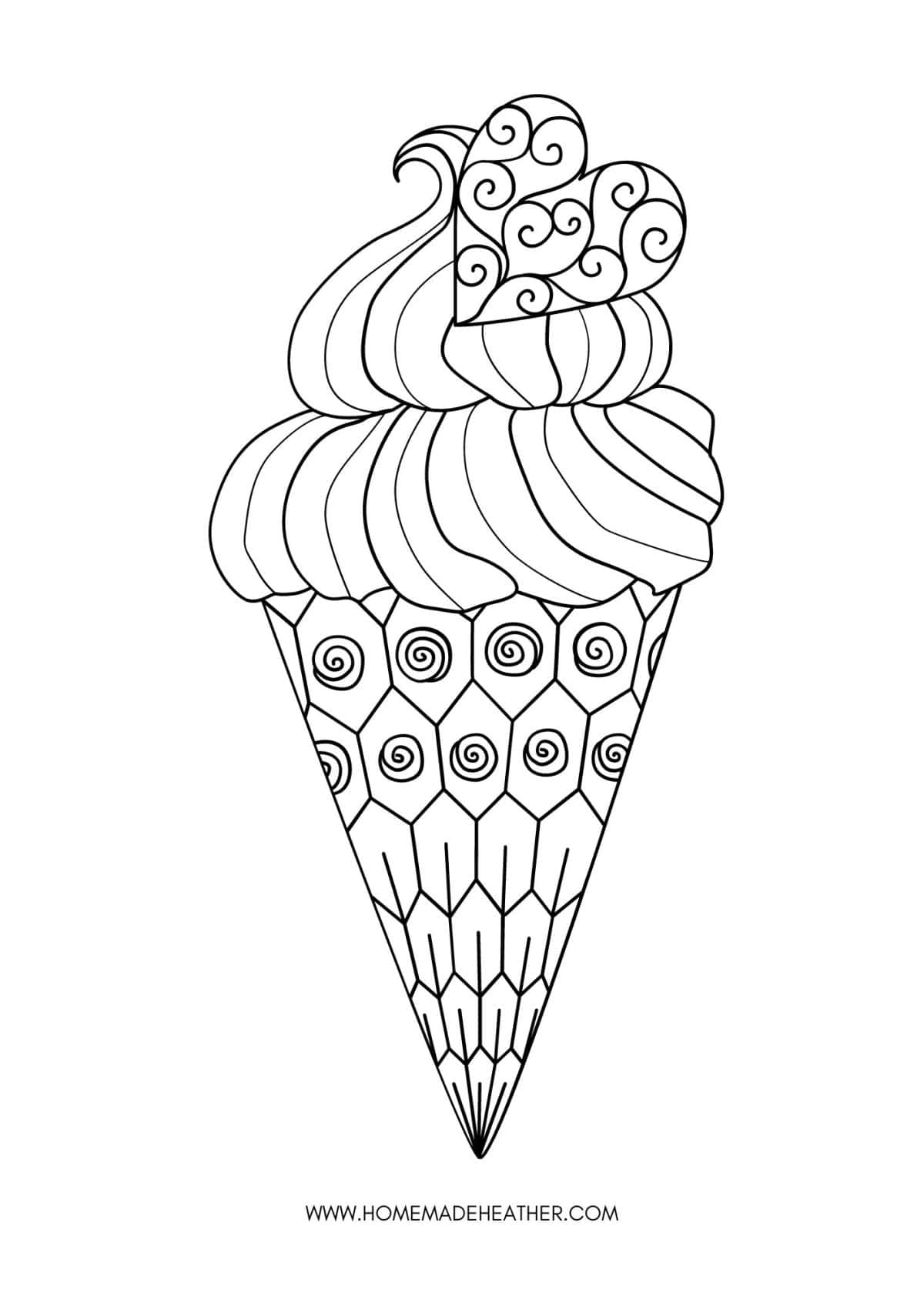 Ice Cream Coloring Pages » Homemade Heather