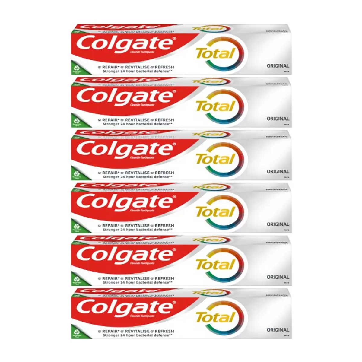 Colgate Toothpaste Total Original Care, 6 x 125ml Home Magic