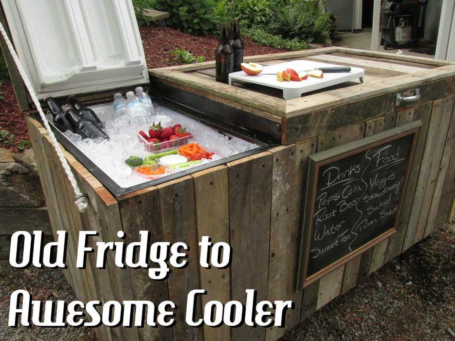 How To Turn An Old Fridge Into A Beautiful Outdoor Bar