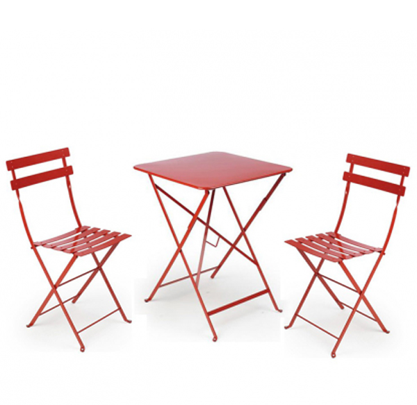 Square patio table with umbrella hole | 45'' picnic table with easy seating. Top 10 Bistro Sets For Outdoor Small Space | HomeMydesign