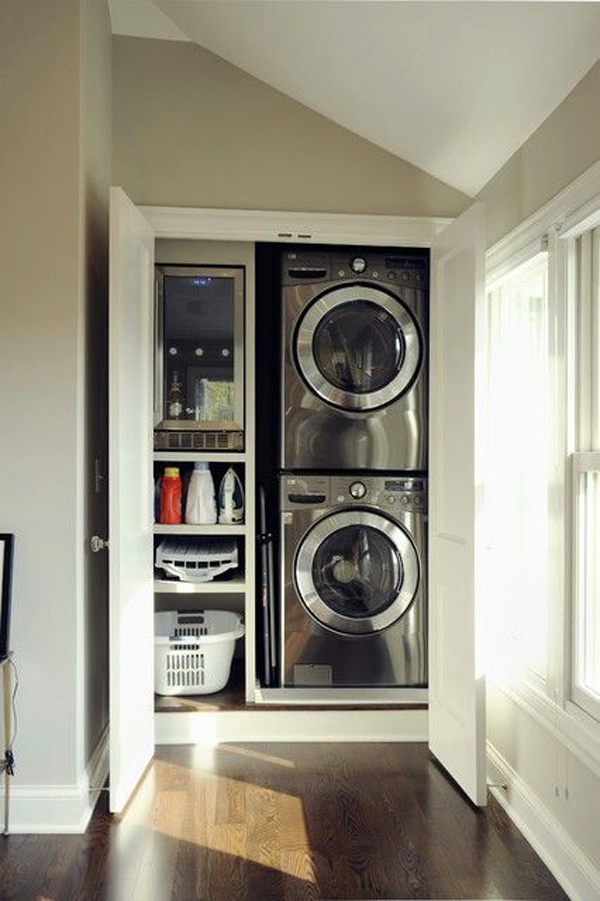 12 Tiny Laundry Room With Saving Space Ideas HomeMydesign