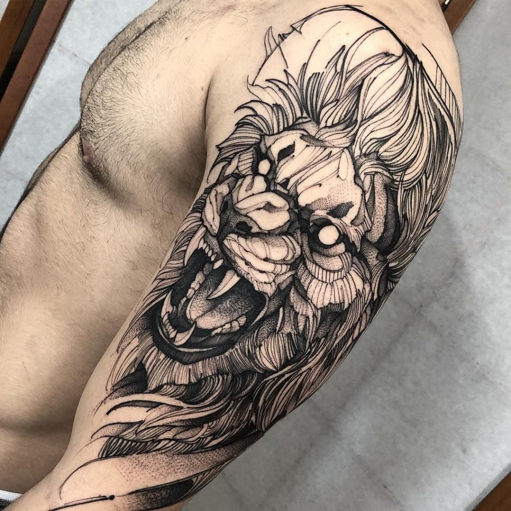 Tattoo No Ombro Masculina MMOD Tatuagem Masculina 150 ideias de tattoos estilosas Homens que se Cuidam