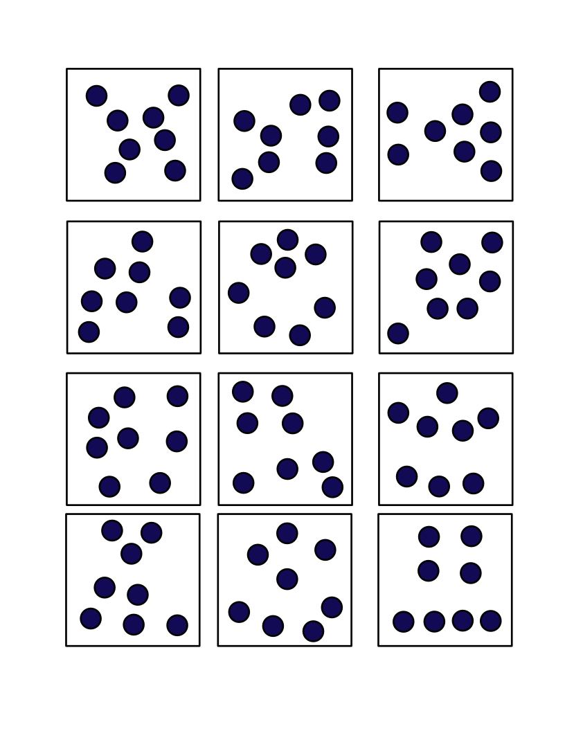 Dot cards eight dots