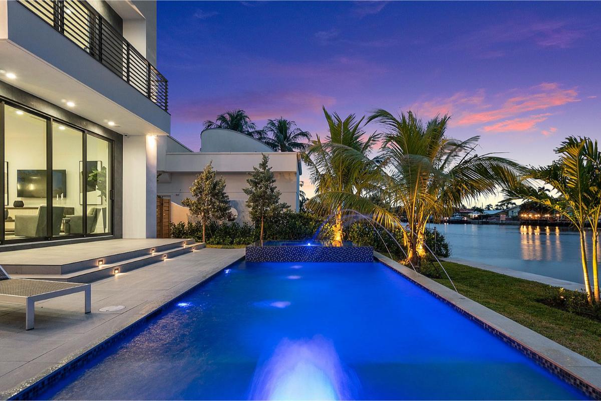 Home Of The Day A Striking Direct Intracoastal Estate In Deerfield Beach
