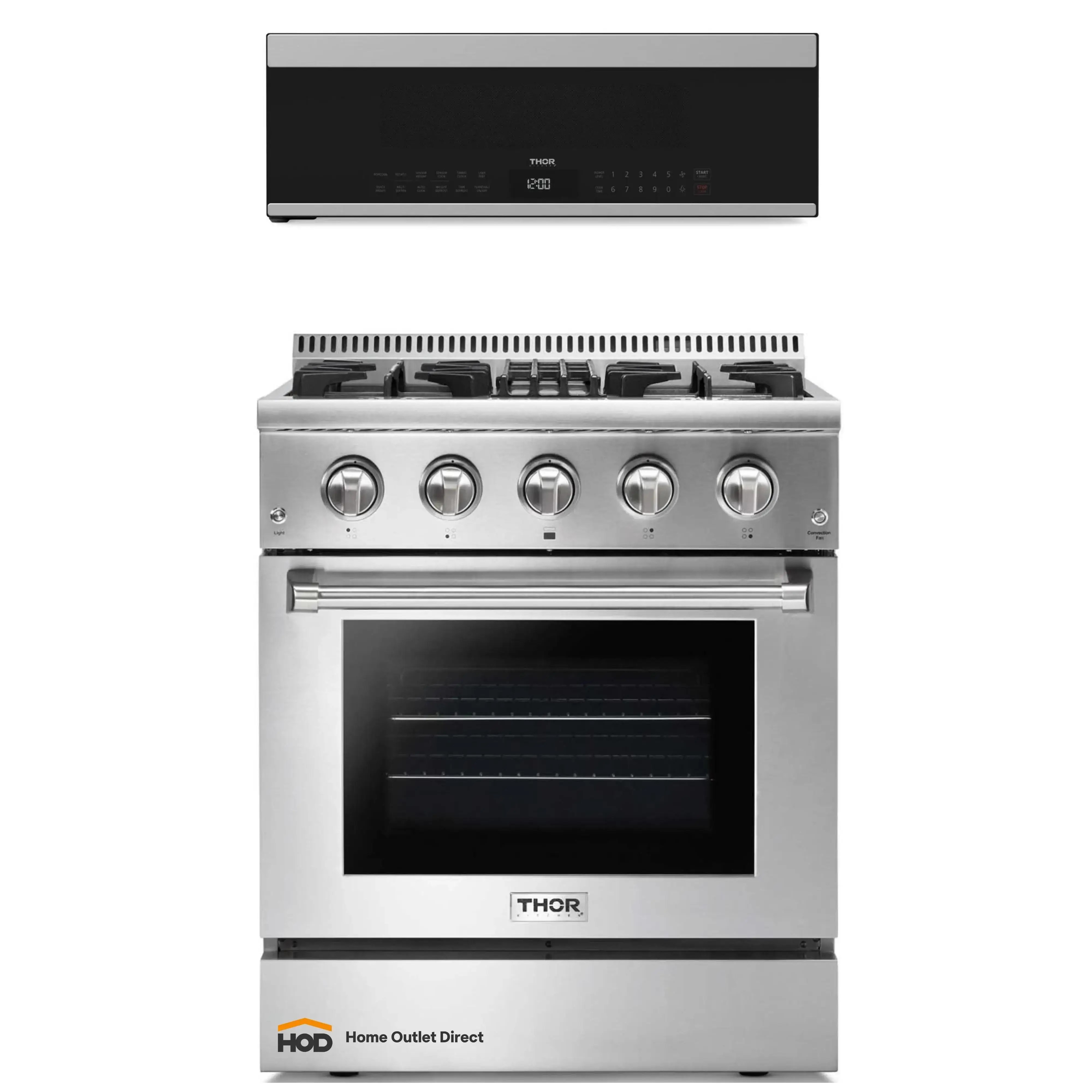 Thor Kitchen 2Pc Package 30" Dual Fuel Range & Microwave