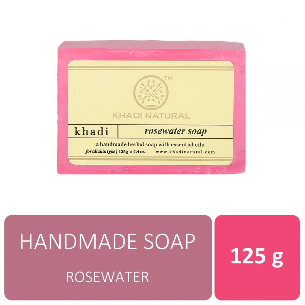 Khadi Natural Herbal Rose Water Soap (Set of 2) Homeoved