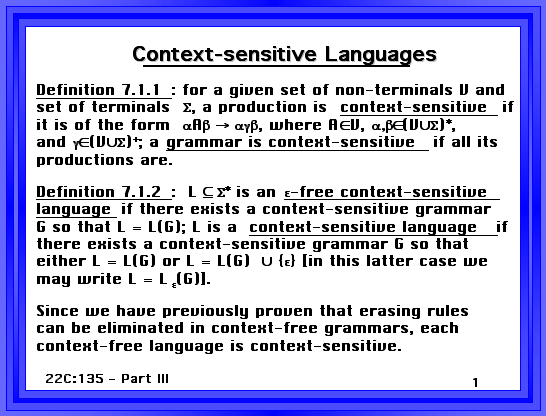 Contextsensitive Languages