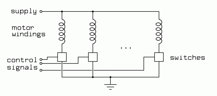 Rangkaian kontrol 2 motor bergantian manual