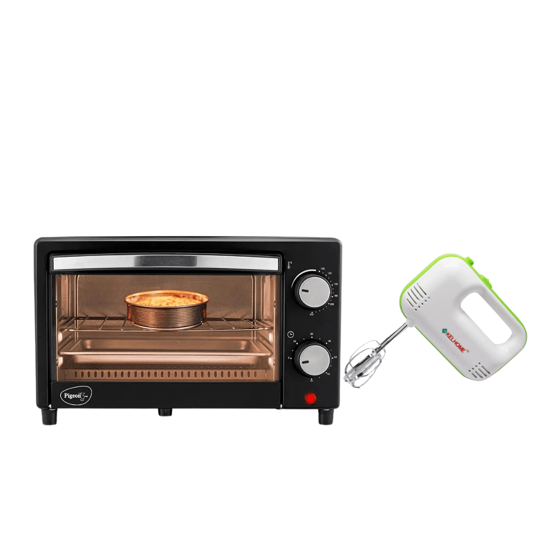 Pigeon Oven Toaster Grill (12381) 9 Liters + Kelhome Handmixer 150W
