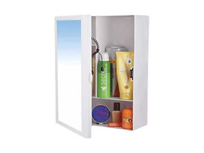 WATERTEC Plastic Bathroom Mirror (White) home plus thrissur