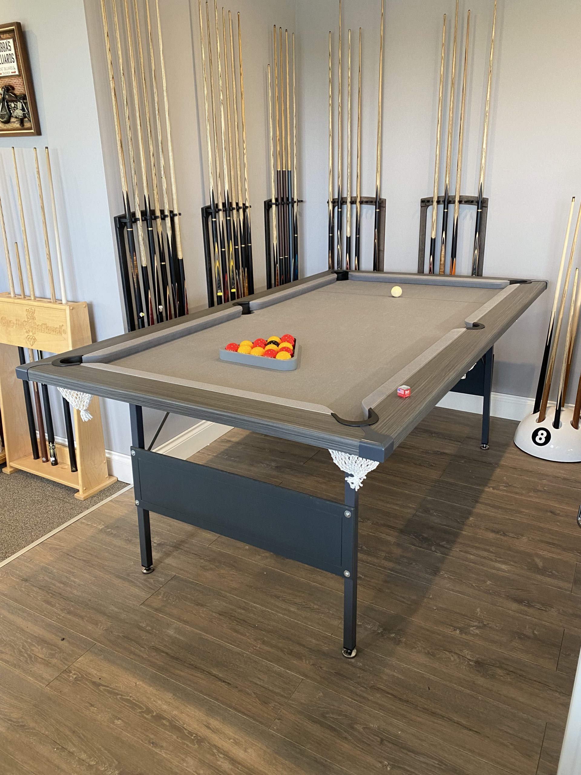 Phantom Deluxe Folding Leg Pool Table Various Finishes Home Pool Tables Direct