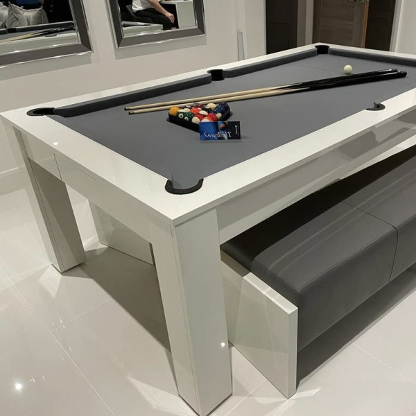 Rosetta Gloss White Pool Dining Table Home Pool Tables Direct