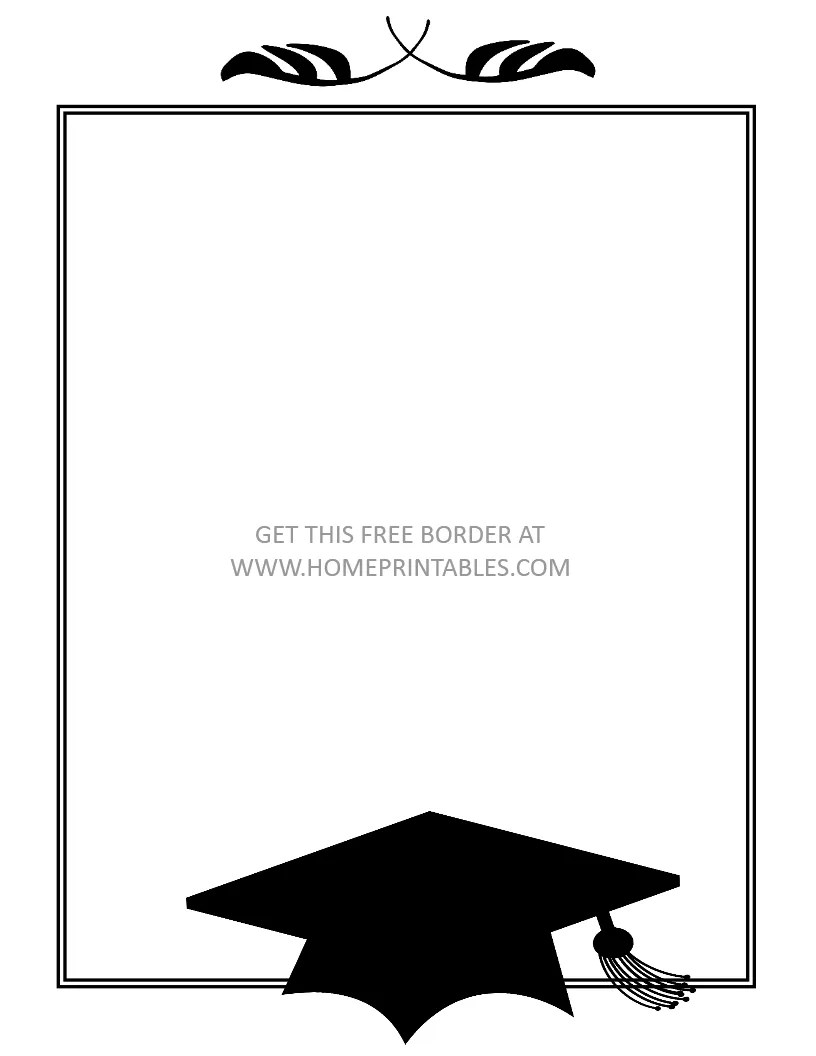 15 Free Graduation Borders {With 5 NEW Designs!} - Home Printables