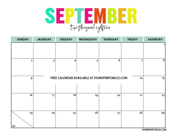 printable-September-2018-calendar - Home Printables