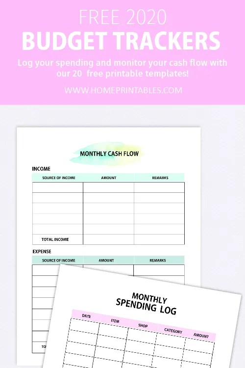 spendinglogprintable Home Printables