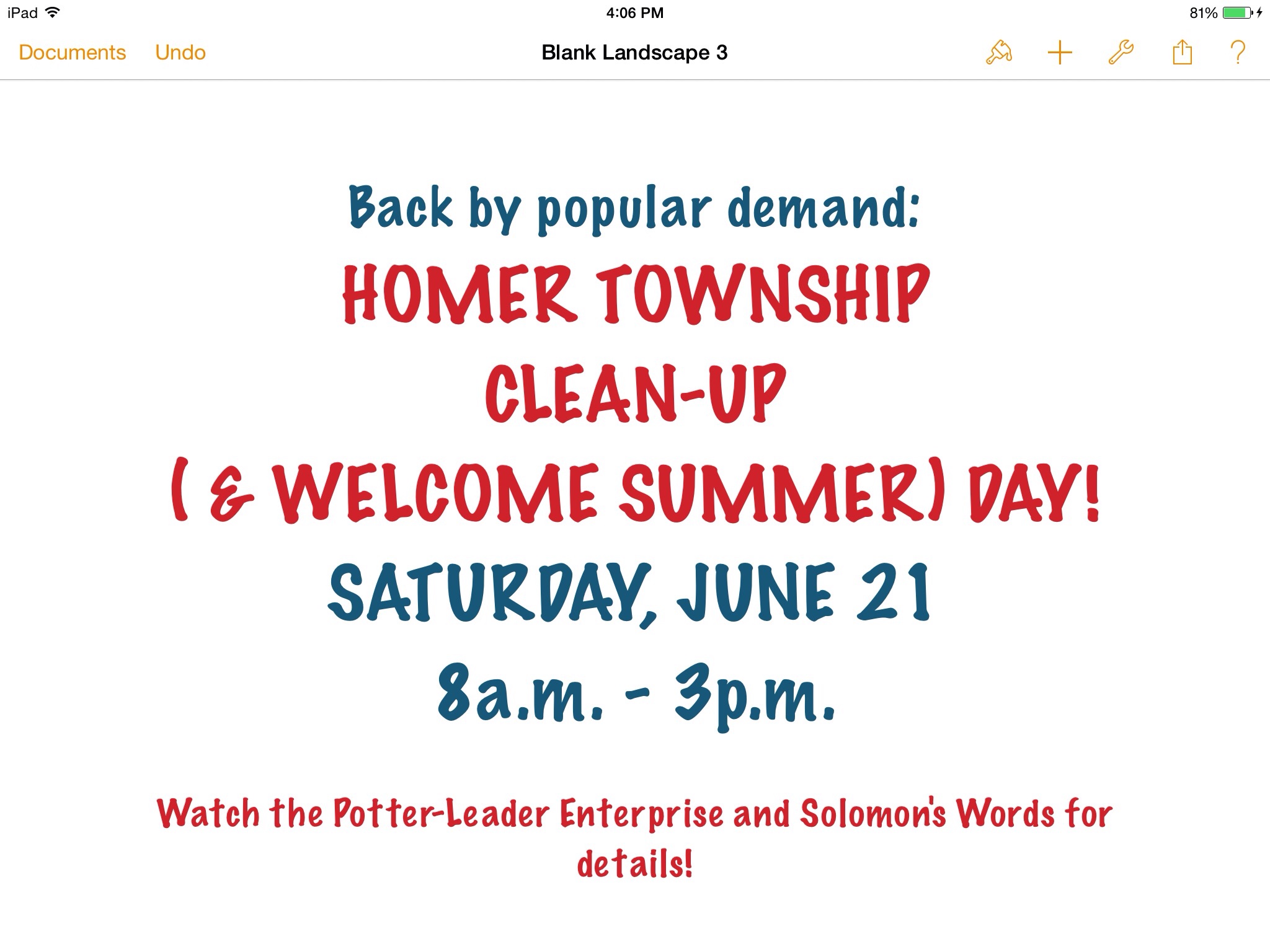 image HOMER TOWNSHIPHOMER TOWNSHIP