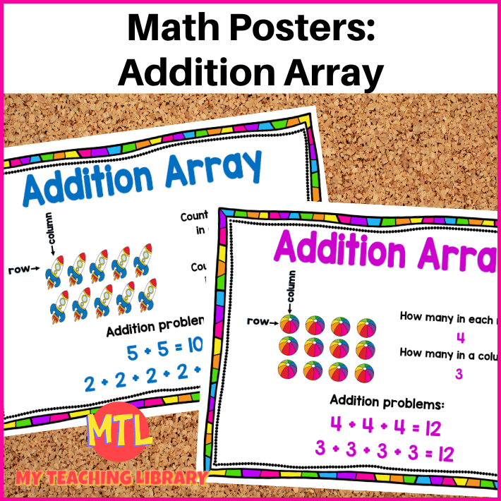 Math Posters | Addition Arrays - Homeschool Curriculum Fair