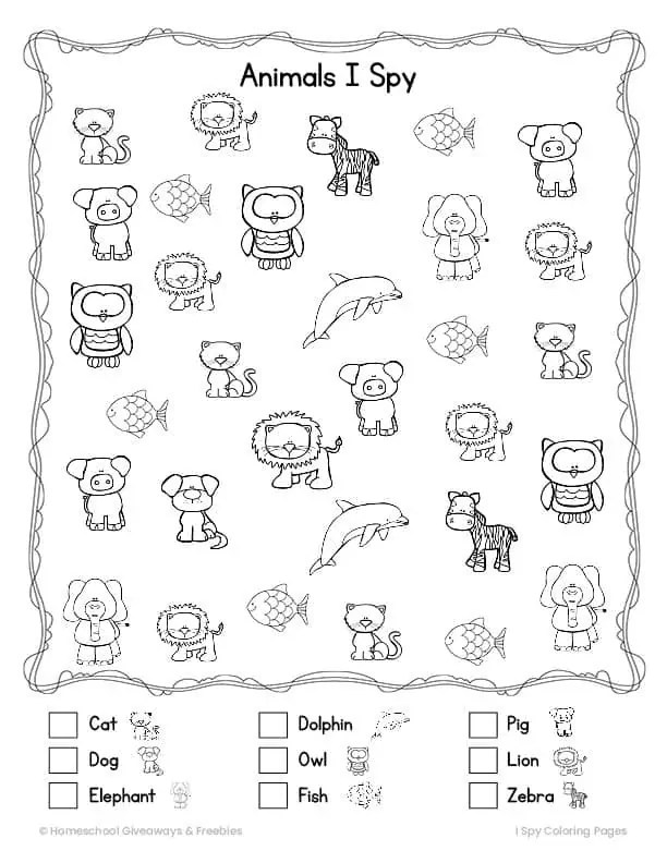 The Best I Spy Coloring Pages for Kids (EasyHard)