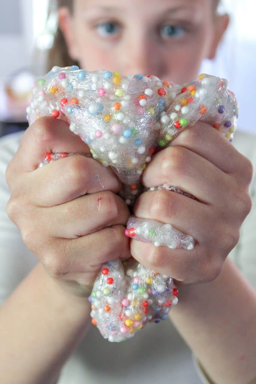 Add some fun with foam bead slime! Kids love the texture and you'll