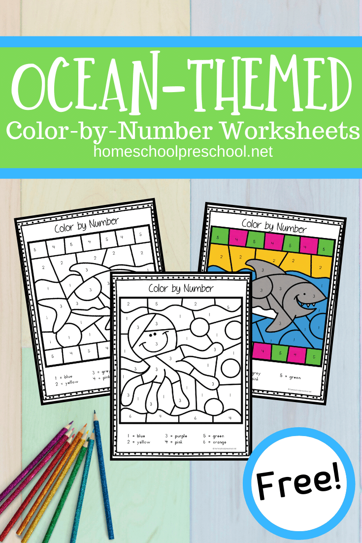 Download 333+ Ocean Themed Color By Number Coloring Pages PNG PDF File