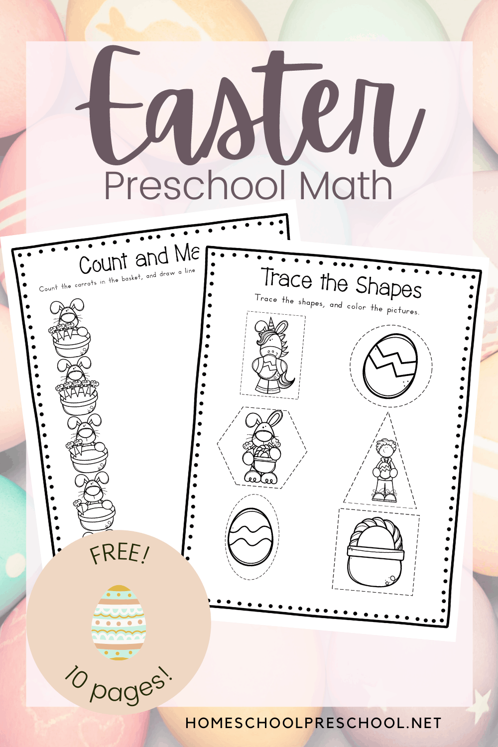 Free Easter Math Worksheets for Preschool