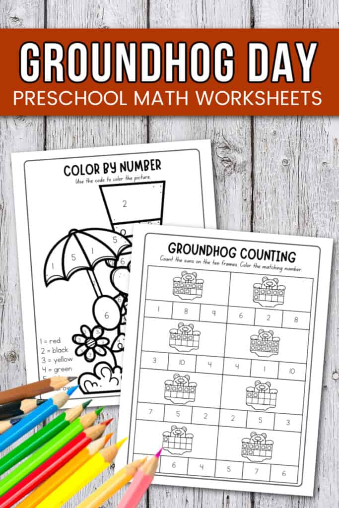 Free Printable Groundhog Day Math Worksheets for Preschool Free Printable Groundhog Day Math Worksheets for Preschool