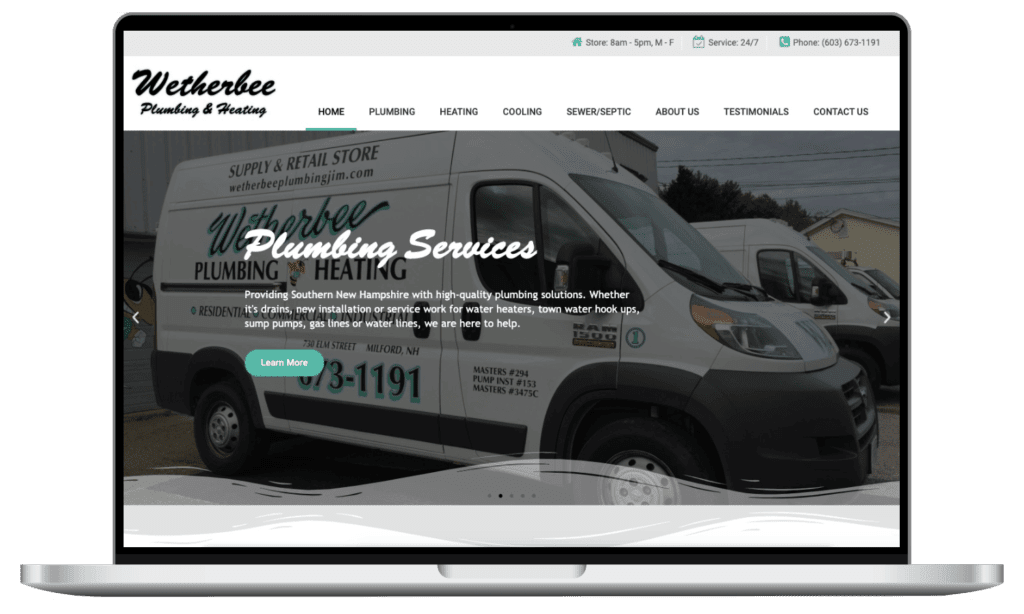 Plumbing & HVAC Online Marketing Home Services Design