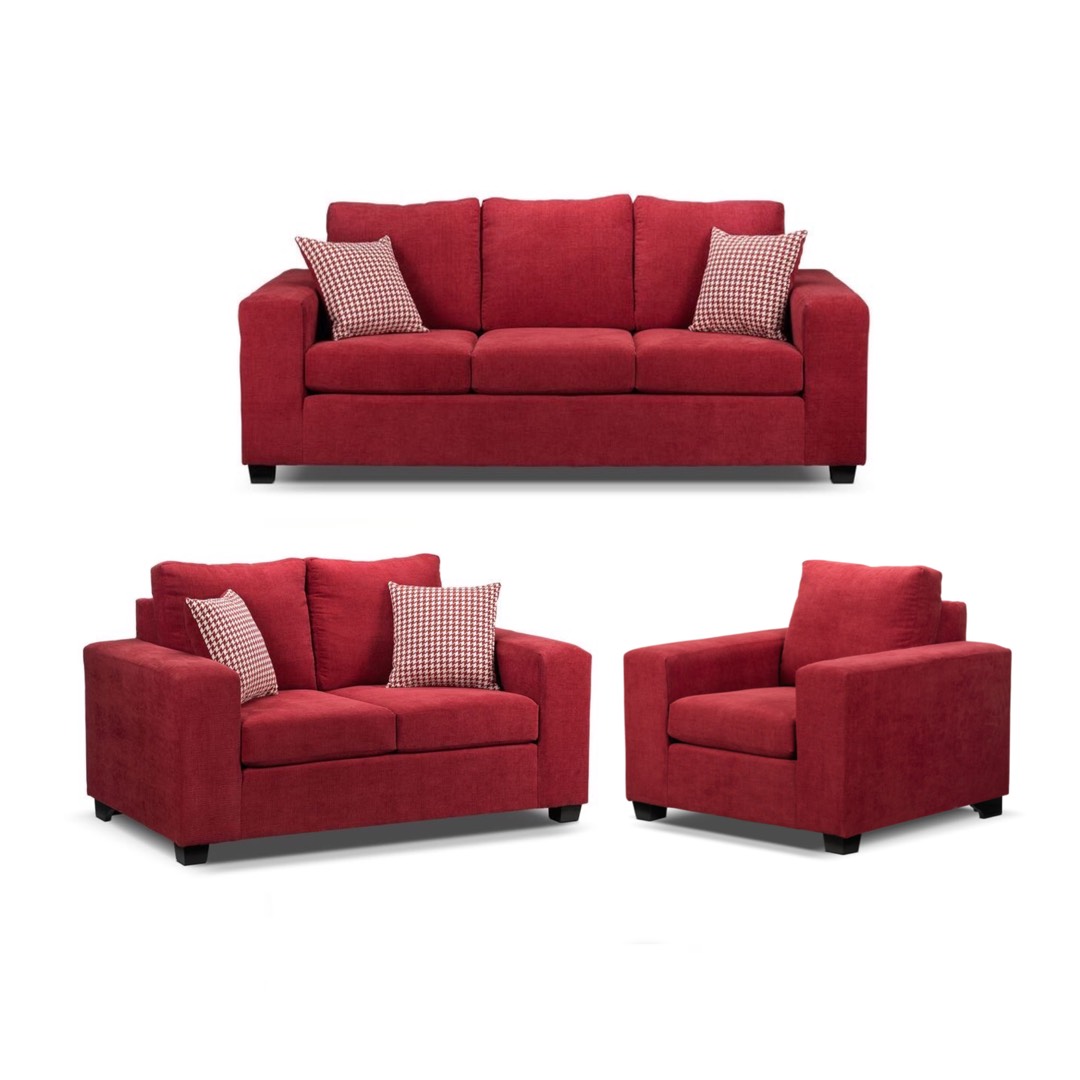 Trumen Budget Sofa Red Homeset