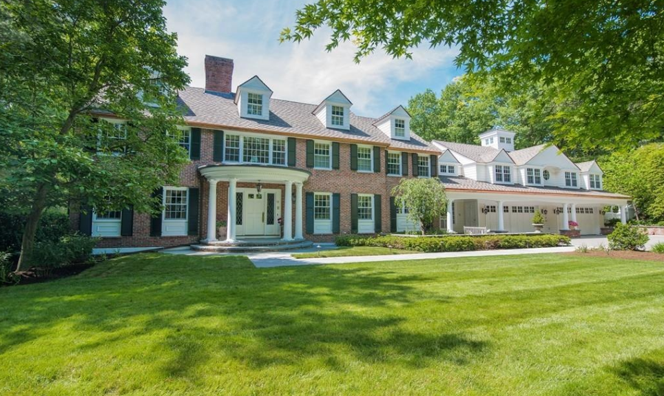 4.395 Million Colonial Brick Mansion In Wellesley, MA Homes of the Rich