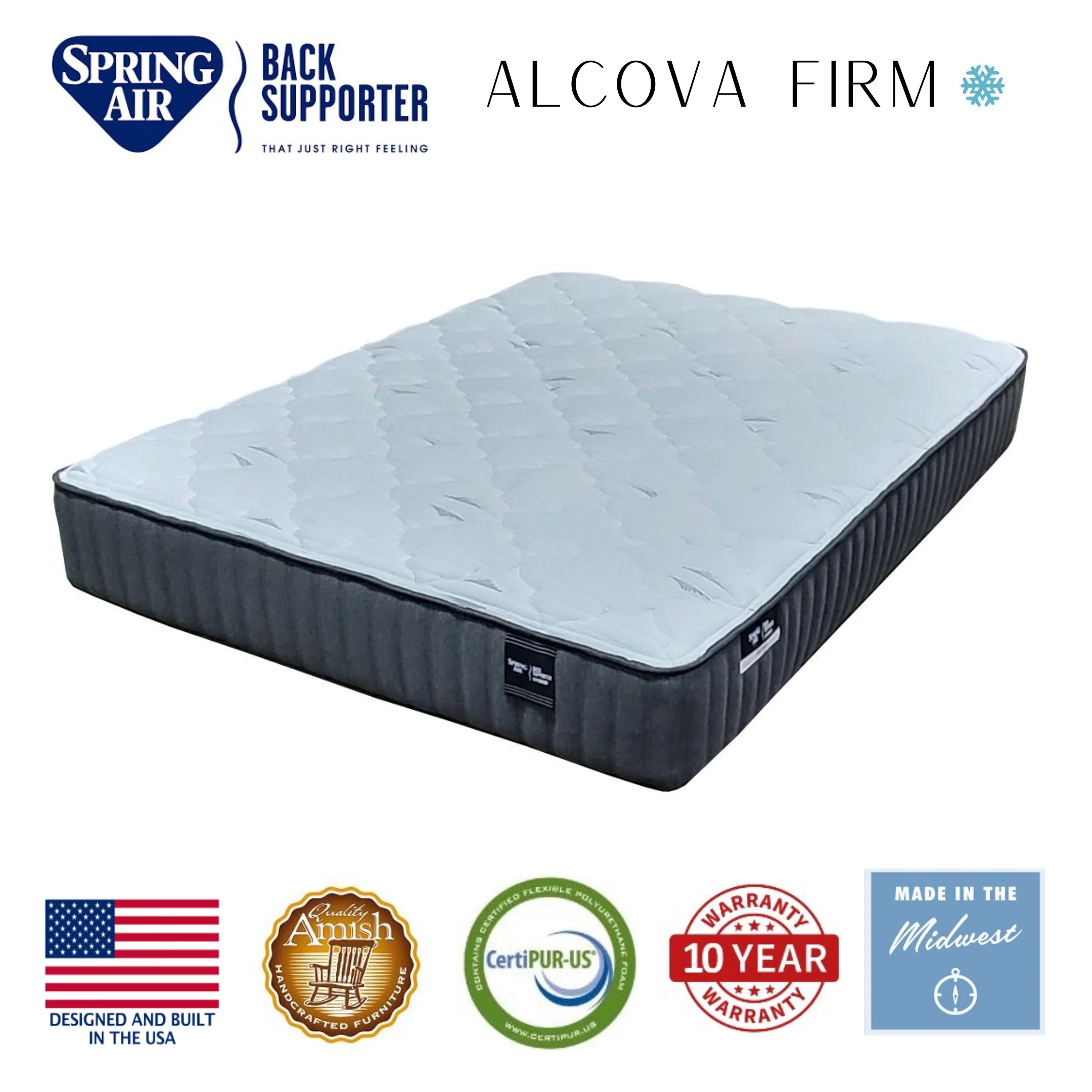 Spring Air Alcova Back Supporter Mattress HomeSource Furniture