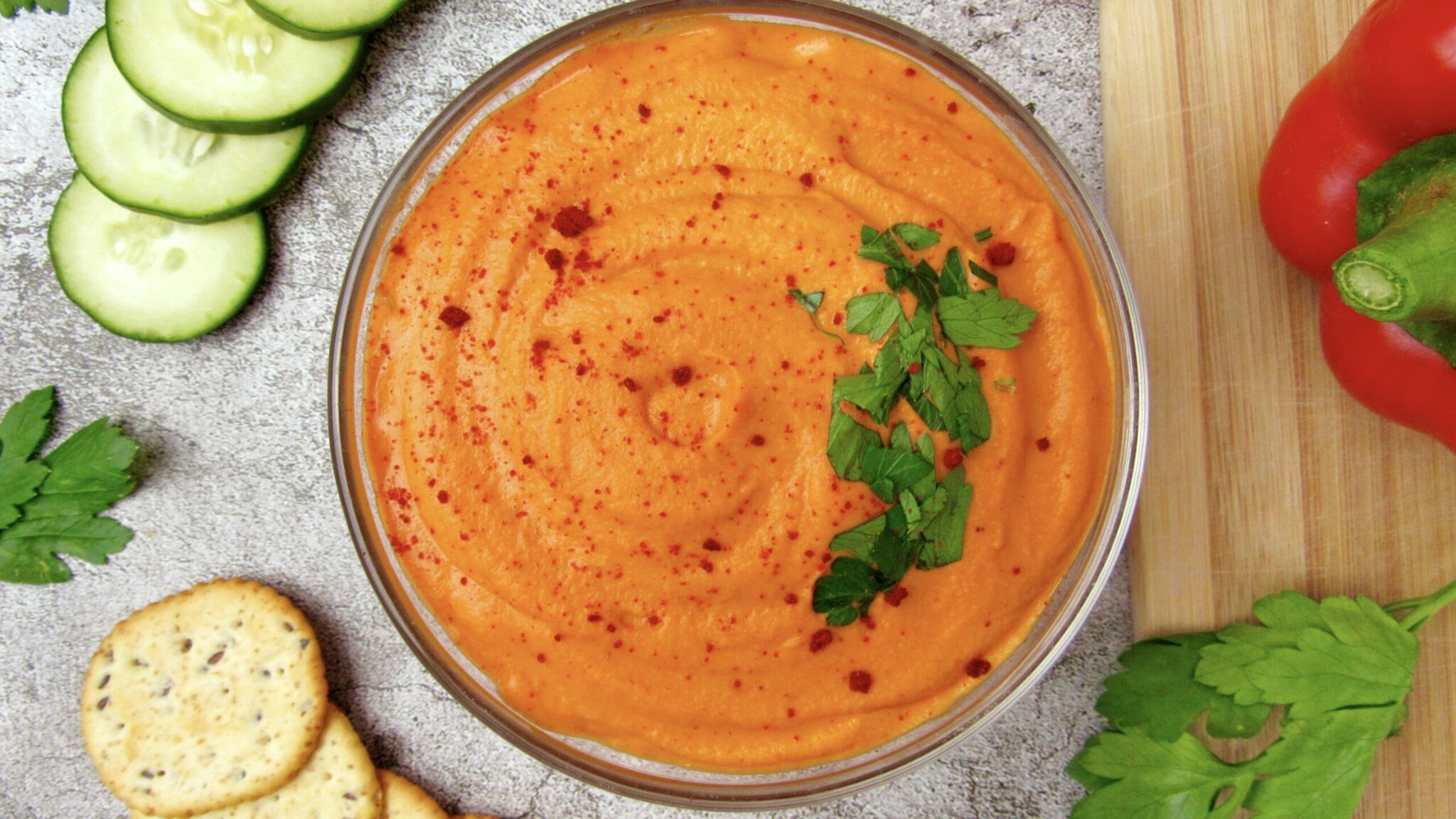 Roasted Red Pepper Hummus from Joyful Balance