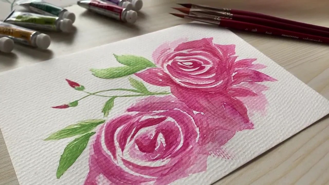 How To Paint Roses In Watercolor Easy Beginner Guide