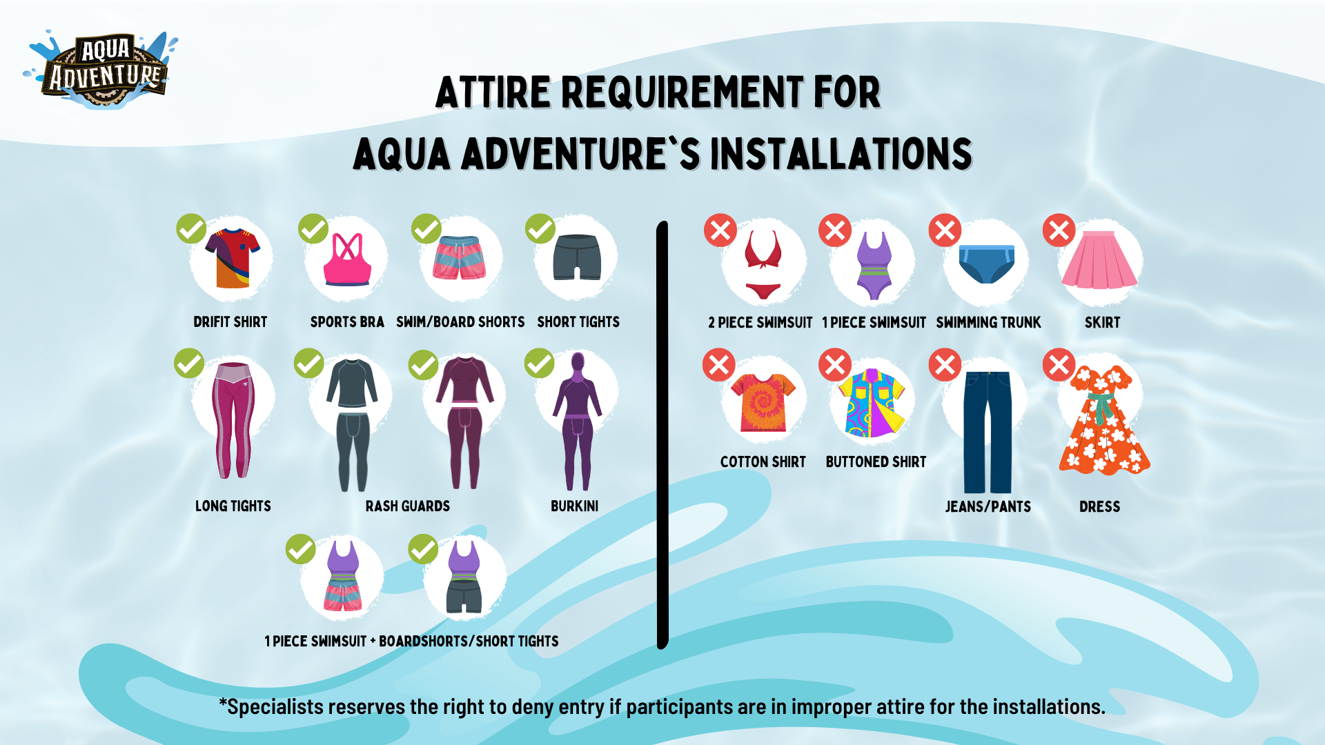 attire for Aqua Adventure HomeTeamNS