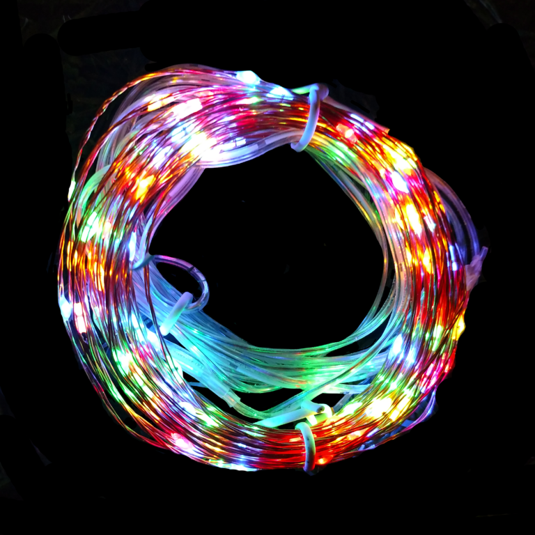 33 Foot Plug in LED Fairy Lights 100 Multicolor Micro LED Lights on