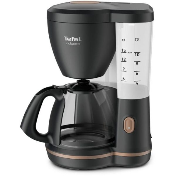 TEFAL COFFEE MAKER INCLUDEO 1.25L BLACK 1000W Homeways Ltd