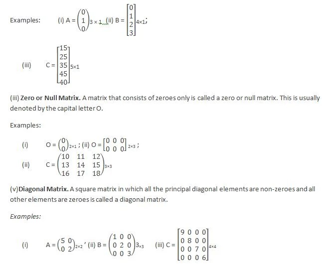 Different Types of Matrix Homework Help in Math Homework1