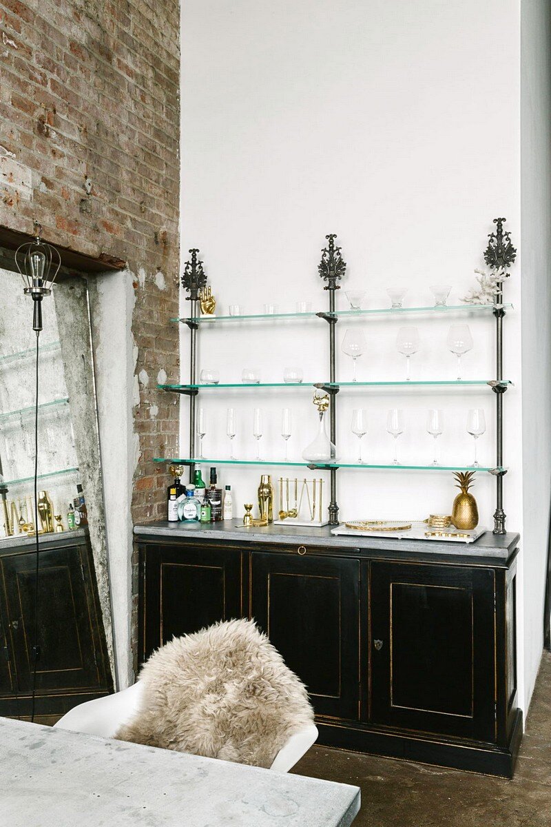 Brooklyn Loft with Aged Brick, Concrete Floors, and Exposed Beams