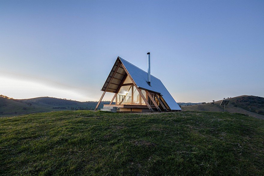 Kimo Hut is an AFrameTent Shape with Two Open Ends and a Corrugated