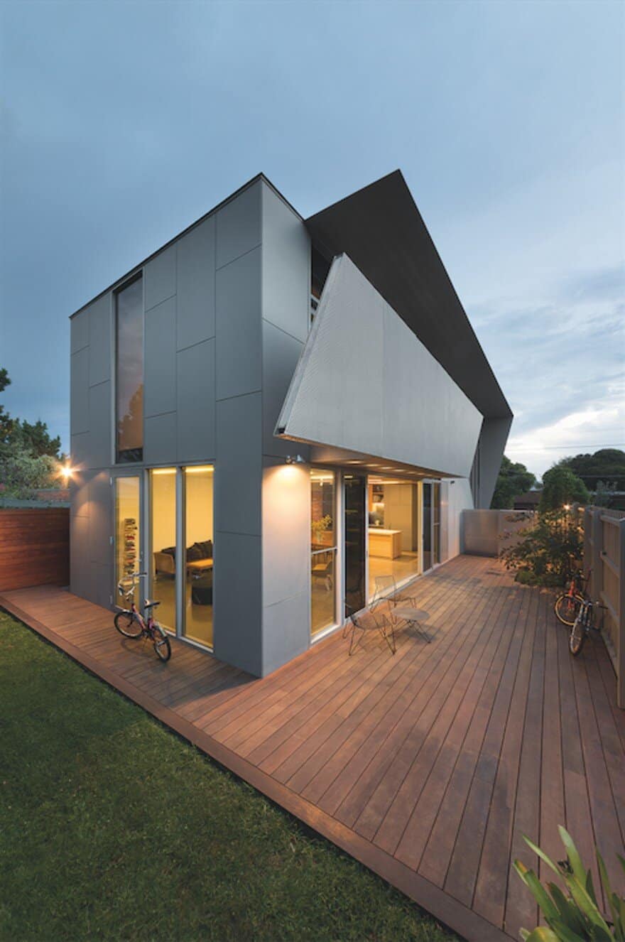 Angular Melbourne House Designed to Support an Active Lifestyle