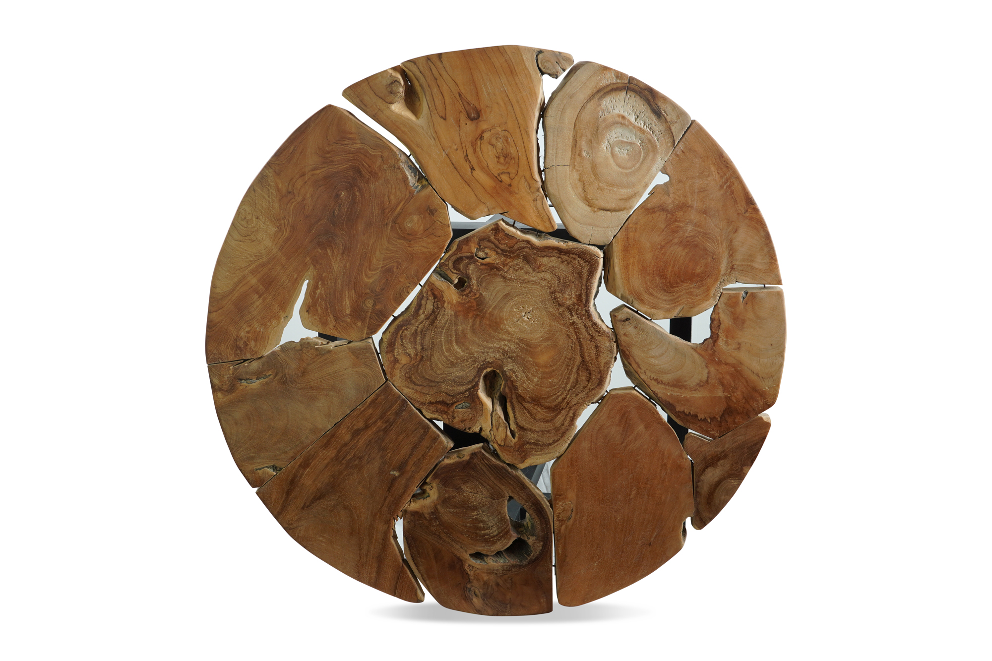 Teak Wood Root Rustic Balinese Console Table (black metal legs) Homey